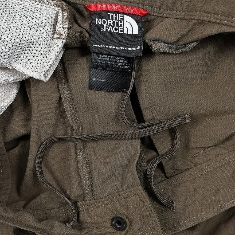 The North Face Pants Mens L 34x29 Brown‎ Convertible Cargo Ankle Zips Drawstring